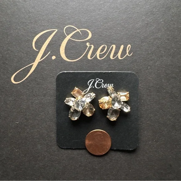 J. Crew Crystal stud earrings